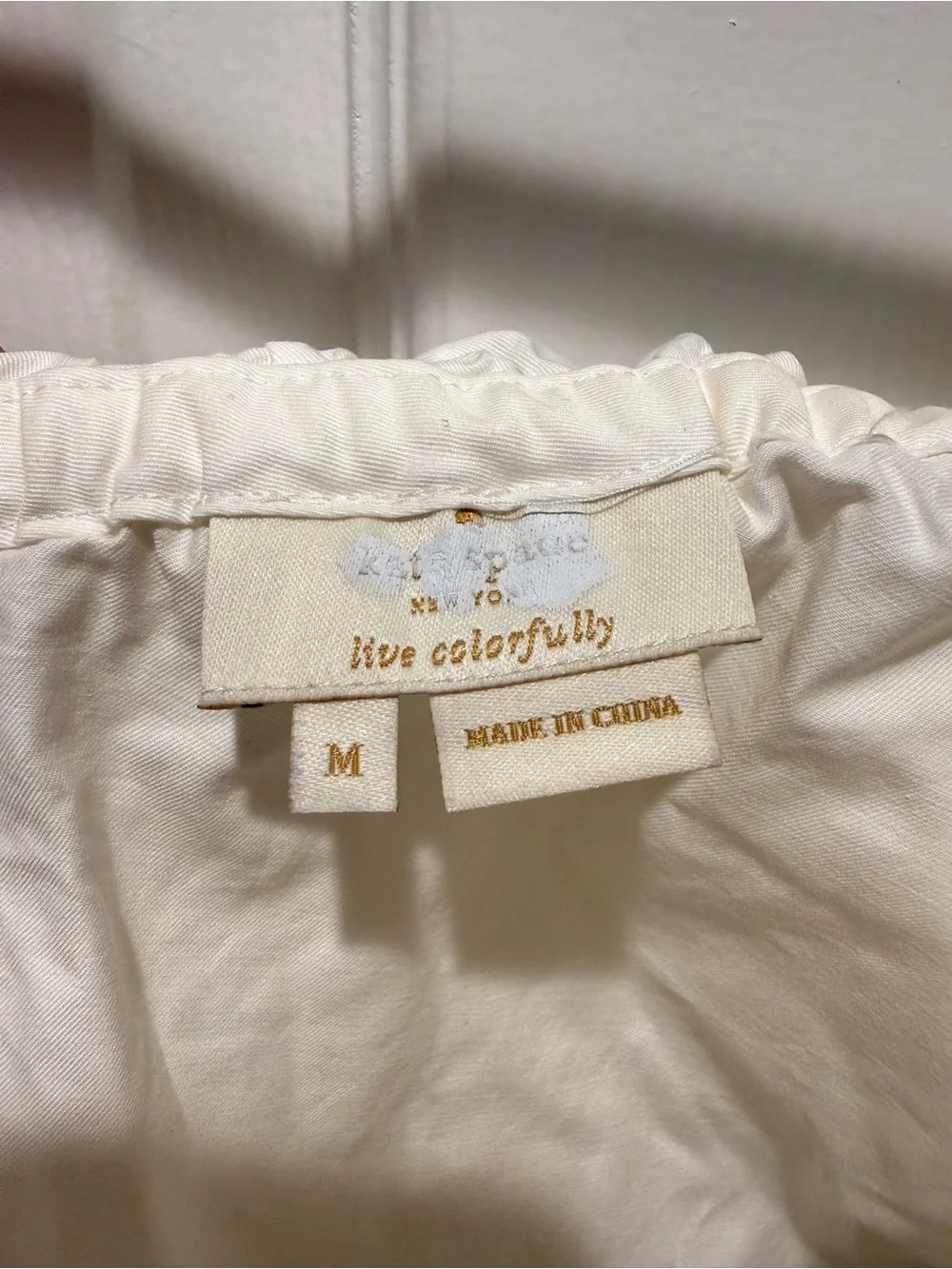 kate spade White One-Shoulder Ruffled Top